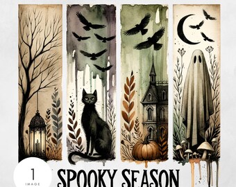 spooky season png vintage halloween ghost png Moody fall pumpkin shirt design halloween brushstroke sublimation with witchy vibes png