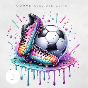 サッカー アイスクリーム ドリップ PNG フットボール スポーツ チーム デジタル ファイル サッカー ママ 昇華 T シャツ用 デジタル ダウンロード 工芸品用 かわいい 楽しい デザイン