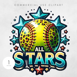 All Stars Softball Png Design Softball Team Sublimation Png Sport Png Girls Softball png Game day png Softball PNG Softball Graphics for DIY