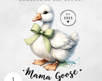 Mama Goose PNG, New Mama est 2025, New Mom Shirt PNG, Mother's Day Gift Design, Girl Boy Mama PNG, Newborn Mom Sublimation Digital Download