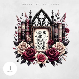 Las buenas chicas leen libros malos PNG BookTok Book Lover Sublimación Diseño Descarga digital Book Tok Humor Bookish PNG Amantes del romance oscuro
