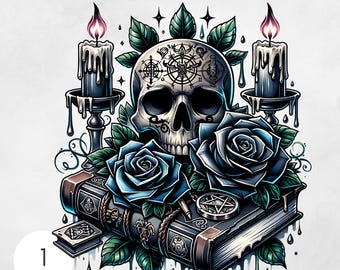 Gothic Skull Book Romantasy PNG, Spicy Romance Clipart (Digital Download)