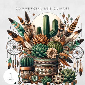 Cactus occidental azteca PNG Diseño retro de vaquero de rodeo Diseño bohemio de búfalo occidental PNG Diseño de sublimación de rodeo vintage Descarga instantánea para camiseta