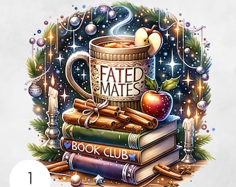 All Booked for Christmas Png Christmas Books Png Book Lovers Png Christmas Teacher Png Librarian Gift Png Fated Mates Book Club Png
