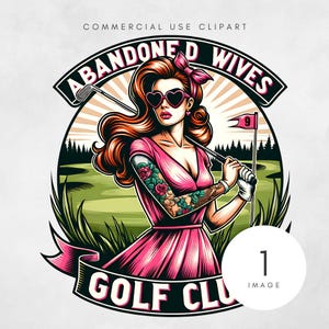 Club de golf de esposas abandonadas de muy buen gusto PNG, club de golf de esposas png, diseño de club social de esposas de golf, archivo de golf coqueta, mamá de golf png, esposa de golf png