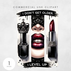 Non invecchio, salgo di livello png Compleanno Regina Download digitale Compleanno Diva Clipart Download istantaneo Arte Ragazza gotica Compleanno glamour