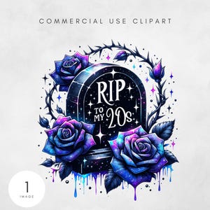Rip To 20s Png, Morte Para Meus Vinte Anos Png, Design De Sublimação De 30º Aniversário, Clipart De Aniversário Gótico, Aniversário Assustador Png, Download Digital