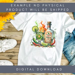 Sparen Sie Wasser Drink Tequila PNG Meine Tequila Shirt Grafik Spicy Chilli Shirt Grafik Margarita T-Shirt Design Lustiges Trinkshirt PNG Datei Bild 6