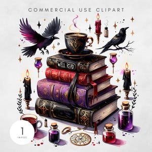 Well Read and Caffeinated PNG Bookish Design for Coffee Lovers Sublimation Gift for Readers Digital Download Gothic Book Stack Graphic File