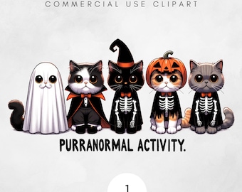Black Cat Pumpkin PNG Ghost Cat Retro Halloween Clipart Spooky Digital Art for Fall Cute Cat Design Funny Halloween Design Cats In Costume