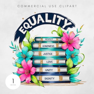 Égalité des droits PNG conception graphique égalité livre fleur PNG LGBTQ fierté art droits des femmes graphiques numériques militantisme art numérique pour tshirt fourre-tout