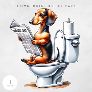 Cachorro engraçado no banheiro PNG fazendo cocô de pai PNG design engraçado de sublimação para o dia dos pais piada de pai camiseta clipart download digital arte de cachorro para presentes