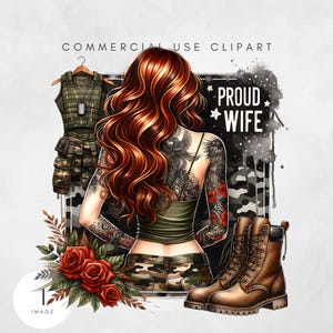 Military Wife PNG Military Boots Proud US Patriotic Wife Sublimation PNG Digital File Army Family Download Perfect for T-Shirts and Crafts