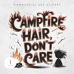 Noches de campamento divertidas PNG, diseño de sublimación de fogatas con purpurina falsa de verano y malvaviscos, descarga digital para campistas al aire libre, cabello de fogata para acampar