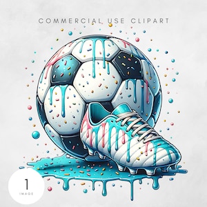 サッカー アイスクリーム ドリップ PNG フットボール スポーツ チーム デジタル ファイル サッカー ママ 昇華 T シャツ用 デジタル ダウンロード 工芸品用 かわいい 楽しい デザイン