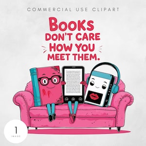 Audiobook E-Reader Book PNG Still Reading Cute Trendy Digital Download for Book Lovers Stickers Aesthetic Designs Booktok Reader Gifts