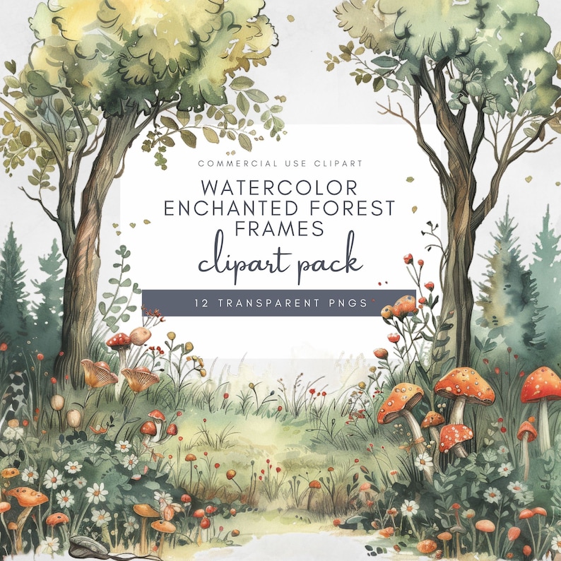 Enchanted Forest Frames PNG Enchanted Mushrooms Clipart Frames ...