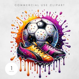 サッカー アイスクリーム ドリップ PNG フットボール スポーツ チーム デジタル ファイル サッカー ママ 昇華 T シャツ用 デジタル ダウンロード 工芸品用 かわいい 楽しい デザイン
