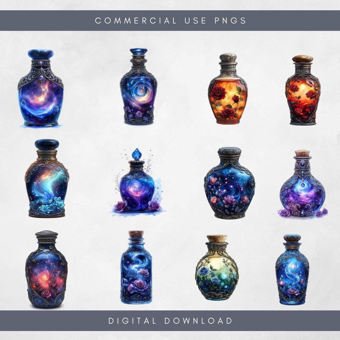 Elixir Clipart PNG Design Magical Potion Bottles Witchcraft Art Alchemy ...