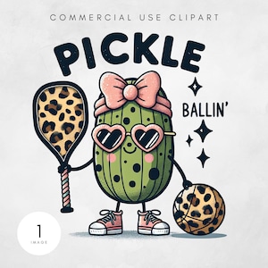 Pickle Ballin Png, Pickleball PNG divertente, Design di sublimazione carino Pickle Ball, File di trasferimento DTF Pickle, Dink This Shirt Design digitale