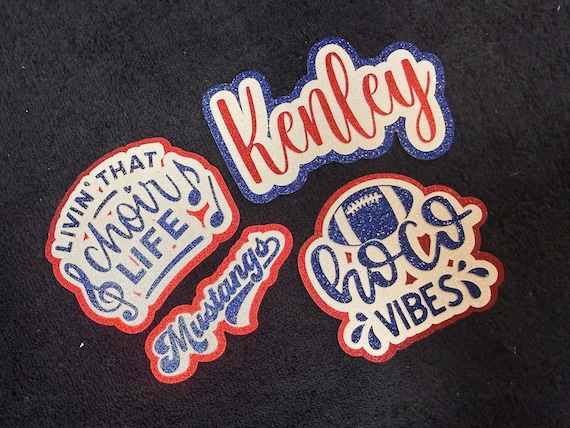Homecoming Cutouts, Glittered Cardstock, Personalized (3-Inch Size)
