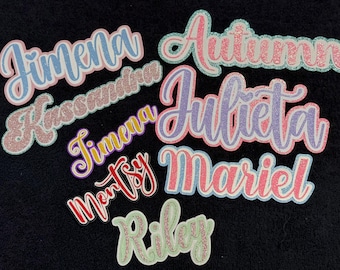 Custom Glitter Cardstock Name Cutout – Personalized Word for Mums, Garters, Party Decorations