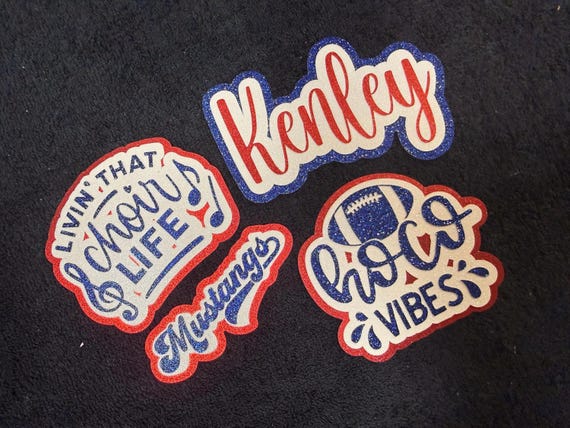 Homecoming Cutouts, Glittered Cardstock, Personalized (3-Inch Size)
