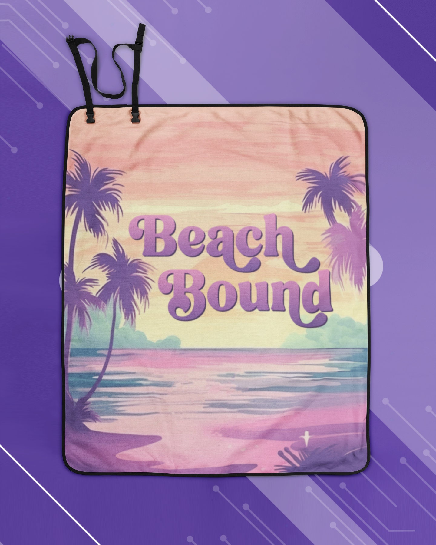 Beach Bound Picnic Blanket Personalized Picnic Blanket Etsy