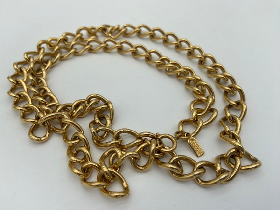 Vintage Monet Gold Tone Chain Necklace  | Curb Ch… - image 3