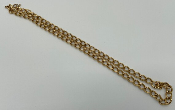 Vintage Monet Gold Tone Chain Necklace  | Curb Ch… - image 5