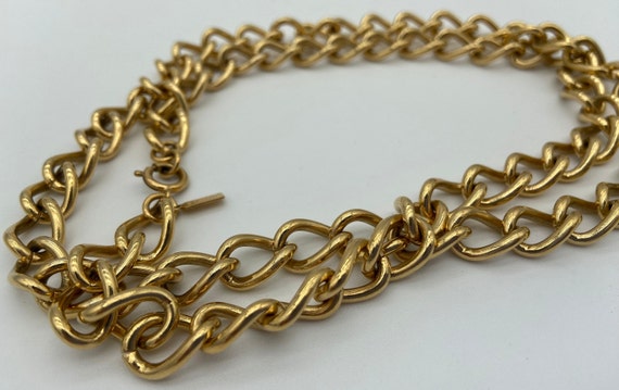 Vintage Monet Gold Tone Chain Necklace  | Curb Ch… - image 7