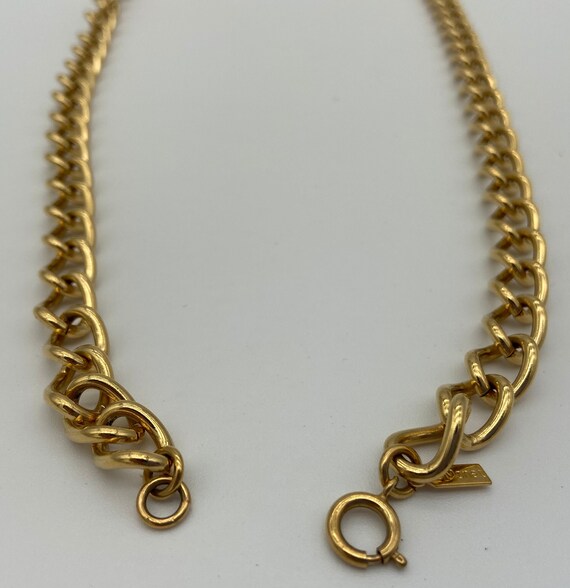 Vintage Monet Gold Tone Chain Necklace  | Curb Ch… - image 6