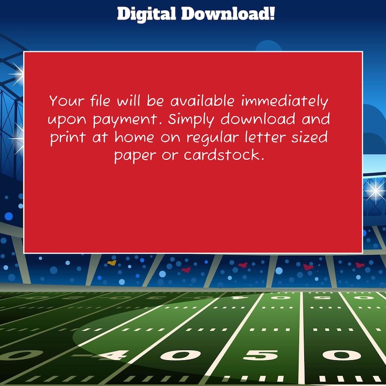 Big Game Football Bingo 2026 | 20 Card Set | Instant Download - Etsy