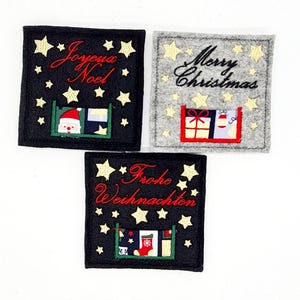 Ensemble de fichiers de broderie enveloppe d'argent Noël