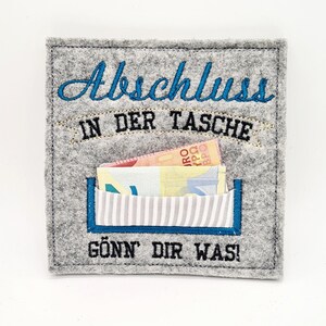 Stickdatei Geldhülle Abschluss ITH