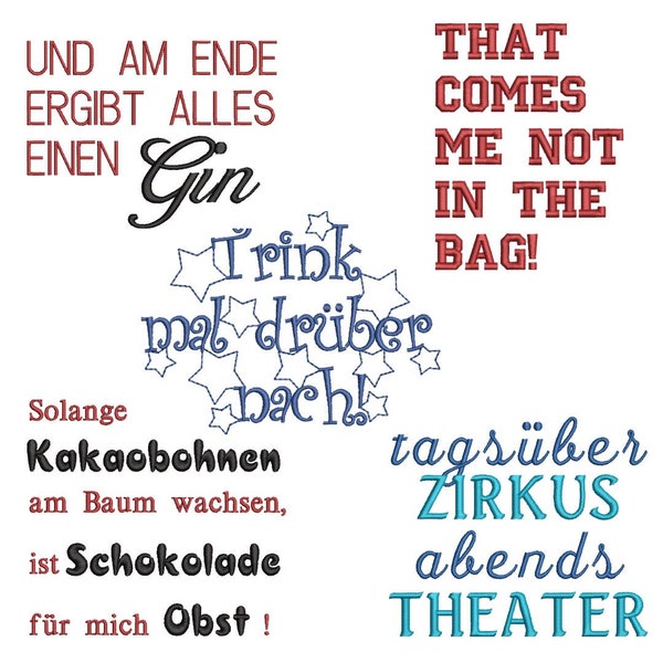 Stickdatei sprüche Etsy.de