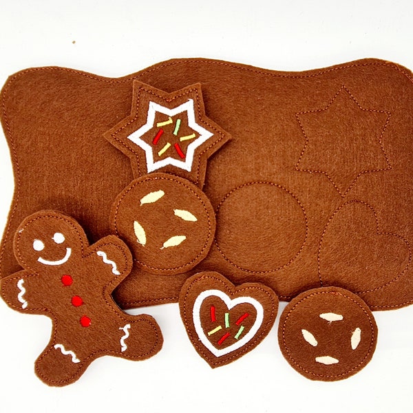 Embroidery file cookies Christmas ITH 6 piece set