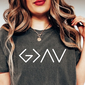 Comfort Colors®God is Greater than The Highs and Lows T-Shirt, Jesus Shirt, Religious Shirt, Gift, Christian Shirt, God Shirt, Church Gift,