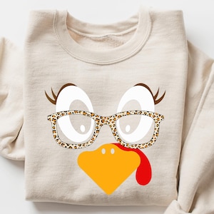 Fall Sweatshirt, Thanksgiving Turkey, Cute Turkey Fall Thanksgiving Sweatshirt, Thanksgiving Family Matching Shirt, Funny Thanksgiving Shirt