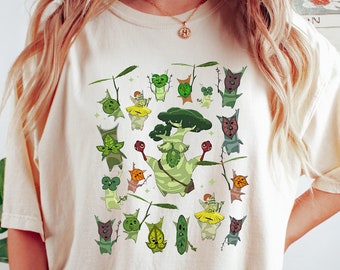 Camicia Zelda Korok, Camicia Breath Of The Wild Hylia, Korok Arboretum, Camicia giocatore, Maglietta Korok, Felpa amante delle piante, Felpa floreale