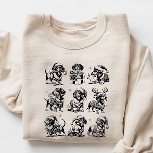 Dachshund Christmas Sweatshirt, Christmas Dog Shirt, Dachshund Shirt, Xmas gift, Dachshund Mom Shirt, Dog Lover Shirt, Dachshund Lover Shirt