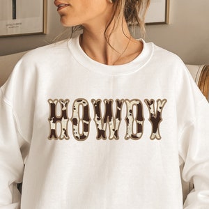 Felpa Howdy, Felpa con cappuccio Western, Felpa Texas, Camicia da cowboy, Camicia del Sud, Camicia Boho, Felpa da Cowgirl, Felpa Country