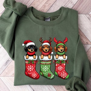 Dachshund Christmas Sweatshirt, Dog Christmas Sweatshirt, Dachshund Lover Sweatshirt, Dachshund Sweatshirt, Dachshund Shirt, Christmas Shirt