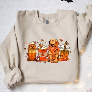 Golden Retriever Fall Sweatshirt, Halloween Golden Retriever Hoodie, Golden Retriever Dog T-shirt, Golden Retriever Halloween Shirt