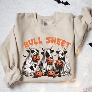 Cows Halloween Sweatshirt, Halloween Ghost Cows Sweatshirt, Spooky Cows Halloween Gifts, Cow Lovers Halloween Gift