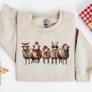 Christmas Sheep Sweatshirt, Sheep Christmas Shirt, Cute Farmer Shirt, Sheep Gift for Women, Funny Sheep Sweater, Funny Animal Shirt