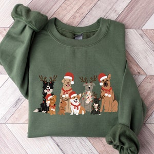 Christmas Dogs Sweatshirt, Dog Lover Sweater, Holiday Sweater, Christmas Shirt, Dog Gift, Cute Dogs, Gift for Dog Lover, Dog Mom Shirt