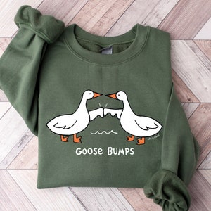 Goose Bump Sweatshirt, Silly Goose Sweater, Christmas Shirt, Greetings Sweater,Gift for Goose Lover,Couple Tee, Christmas Sweatshirt