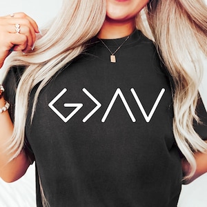 God is Greater than The Highs and Lows T-Shirt, Jesus Shirt, Religious Shirt, Gift, Christian Shirt, God Shirt, Church Gift, Christmas Gift