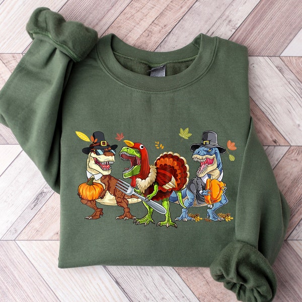 Happy Halloween Broom - Dinosaur Sweatshirt
